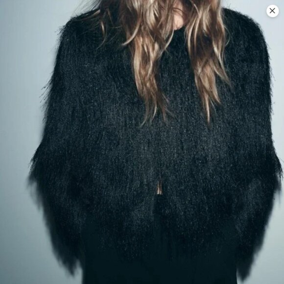 NWT Zara Crop Fringed Jacket - Picture 13 of 13
